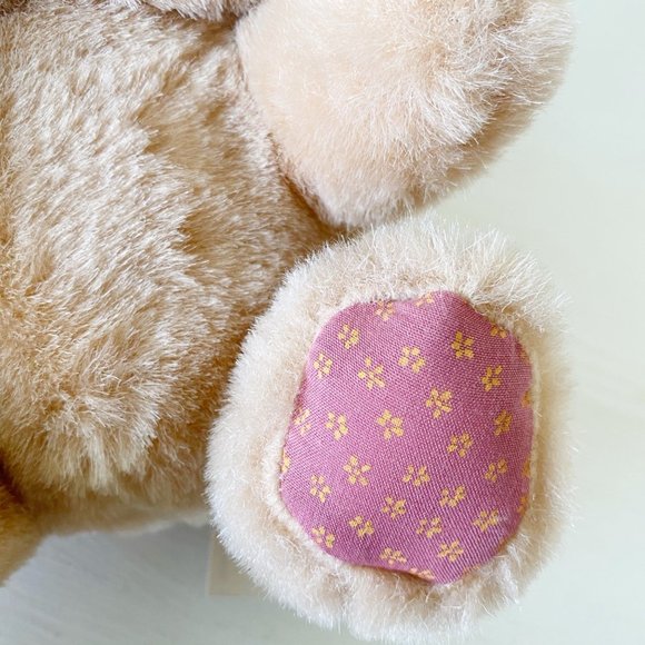 Dan Dee Plush Bear Tan Pink Vintage 1988 Stuffed Animal - Picture 6 of 6